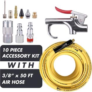 Wynnsky W53 018c Air Compressor Accessories Kit 3 8 Inch A 50 Feet Hybrid Air Hose With 1 4 Inch Male Npt Brass Connection Wynnsky W53 018c Air Compressor Accessories Kit 3 8 Inch A 50 Feet Hybrid Air Hose With 1 4 Inch Male Npt Brass Connection