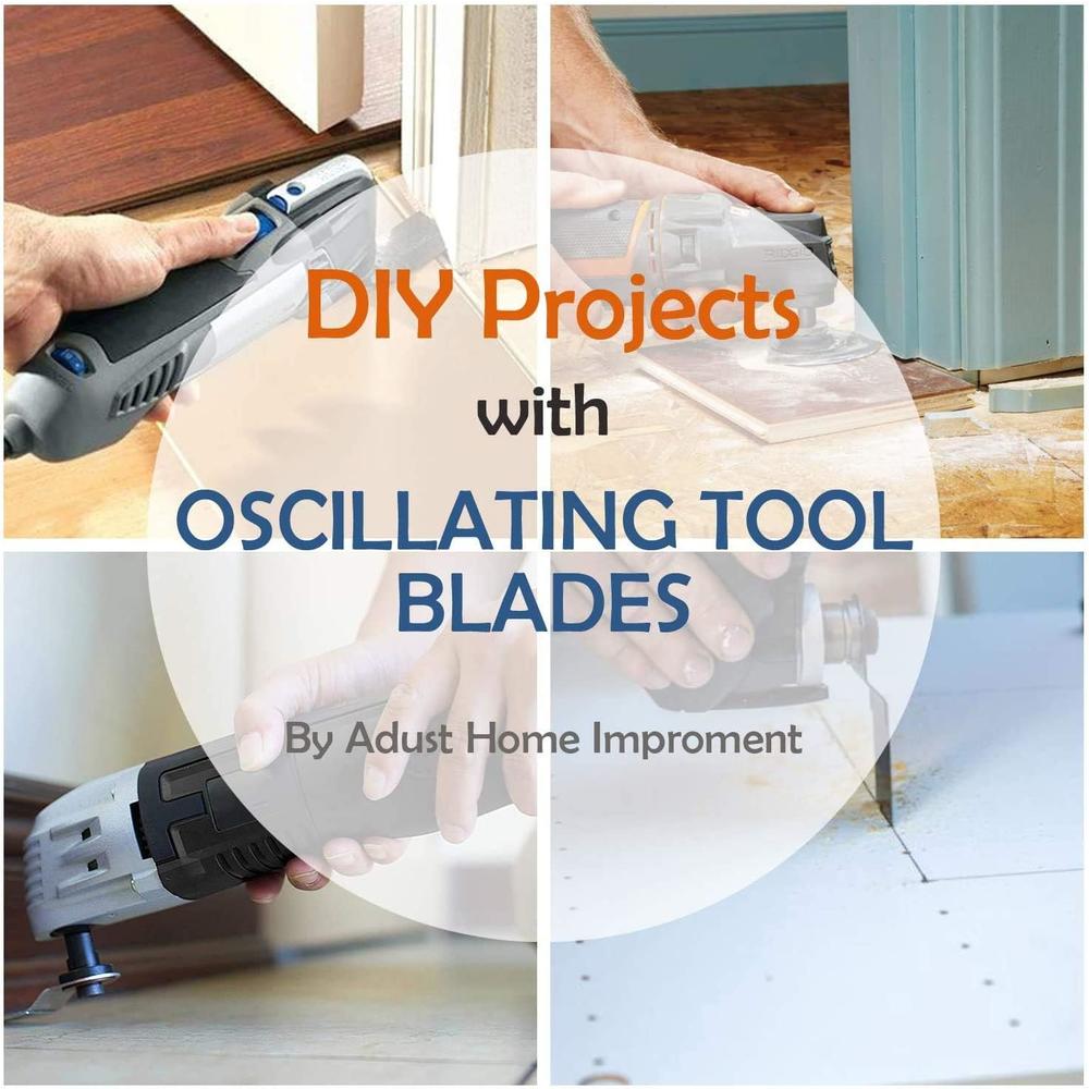 Adust Oscillating Multi Tools Saw Blades, Multitool Blades for Wood/ Plastic/ Metal Cutting Fit Dewalt Tools Bosch Ridgid Milwaukee R
