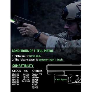 Generic Kiarswe Shockproof Laser Light Combo 500 Lumens Strobe Light Laser Sights For Handguns Red Or Green Laser For Pistol With Pic Generic Kiarswe Shockproof Laser Light Combo 500 Lumens Strobe Light Laser Sights For Handguns Red Or Green Laser For Pistol With Pic