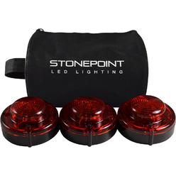 Stonepoint LED Lighting Stonepoint Emergency LED Road Flare Kit &#226;&#128;&#147; Set of 3 Super Bright LED Roadside Beacons with Magnetic
