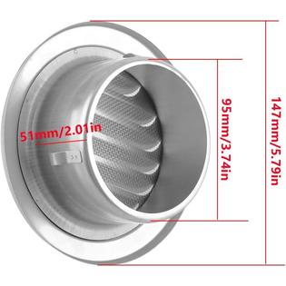 Joyoya Round Soffit Vent Dryer Air Cover 304 Stainless Steel Ventilation Louvered Wall Cap Hood Duct Extractor - Wall Exhaust Vent Revit Joyoya Round Soffit Vent Dryer Air Cover 304 Stainless Steel Ventilation Louvered Wall Cap Hood Duct Extractor - Wall Exhaust Vent Revit