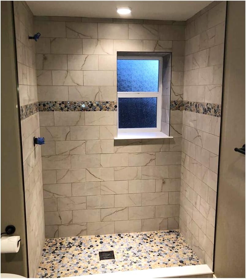 Tst Mosaic Tiles Glazed Blue, Is Ceramic Or Porcelain Tile Better For Shower Walls