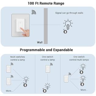 Generic DEWENWILS Wireless Light Switch and Receiver Kit, No in
