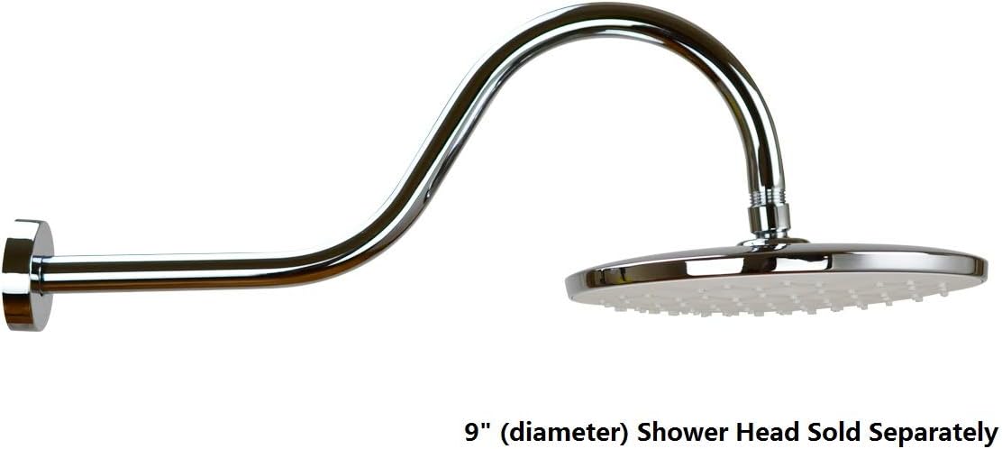 Purelux 17 Inches Shower Arm Made Of Stainless Steel Water Pj1701 Long Reach Head Extension Chrome Finish Purelux 17 Inches Shower Arm Made Of, Long Shower Arm