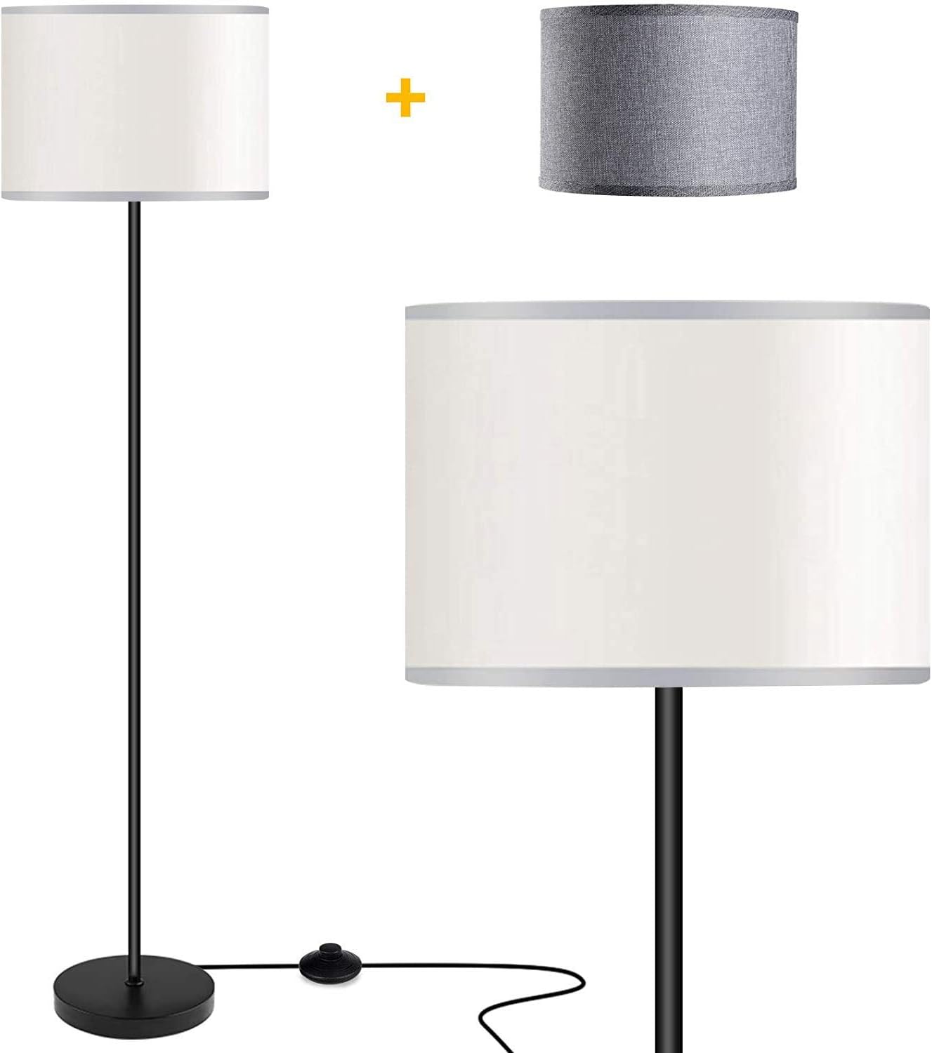 Partphoner Floor Lamps For Living Room, Contemporary Lamp Shades For Floor Lamps