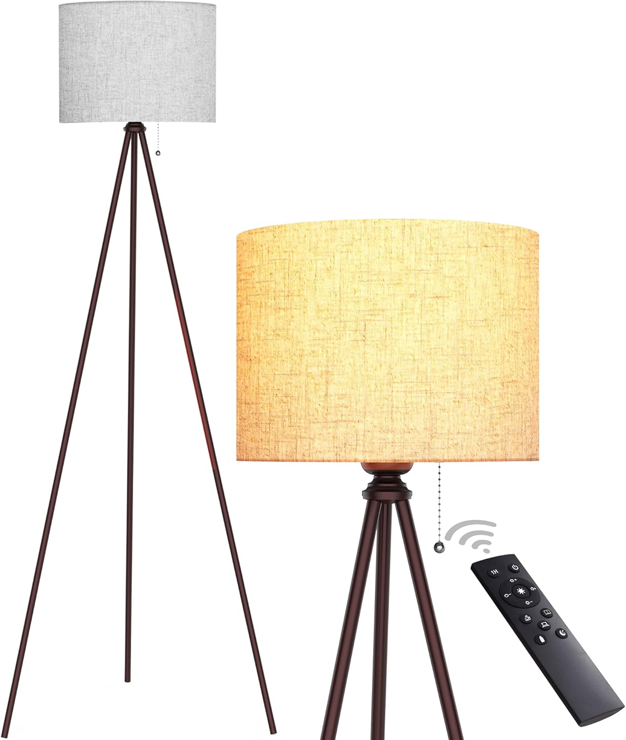 Pazzo Tripod Floor Lamp, Remote Control Modern Tall Lamp, Mid Century lamp,  Standing lamp for Living Room and Bedrooms, Living Room L