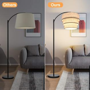 Huoku Lamp Shades For Floor Lamps Pendant Lighting And Chandelier Replacement 3 Tier Drum Fabric Lampshade With Natural Linen Handcra Huoku Lamp Shades For Floor Lamps, Floor Table Lamp Shade