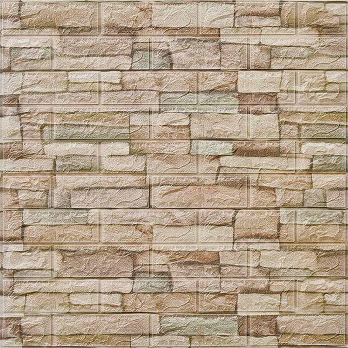 cozylkx 3D Self Adhesive Foam Wall Panels, 10 Tiles Cover 57 sq feet, Peel and Stick Brick Wallpaper for Living Room Bedroom Wall Decor