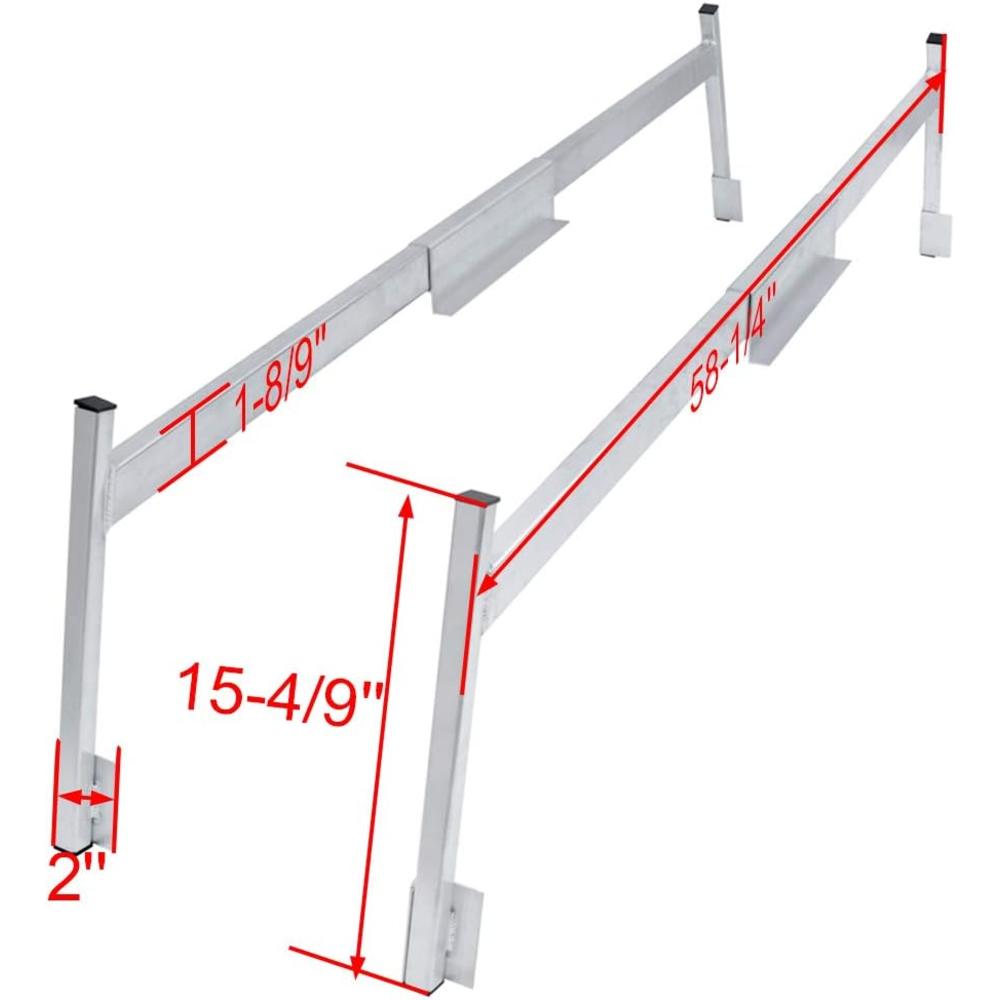 Mountainpeak Aluminum Ladder Rack/Boat Rack Fit for Truck Cap and Trailer Topper