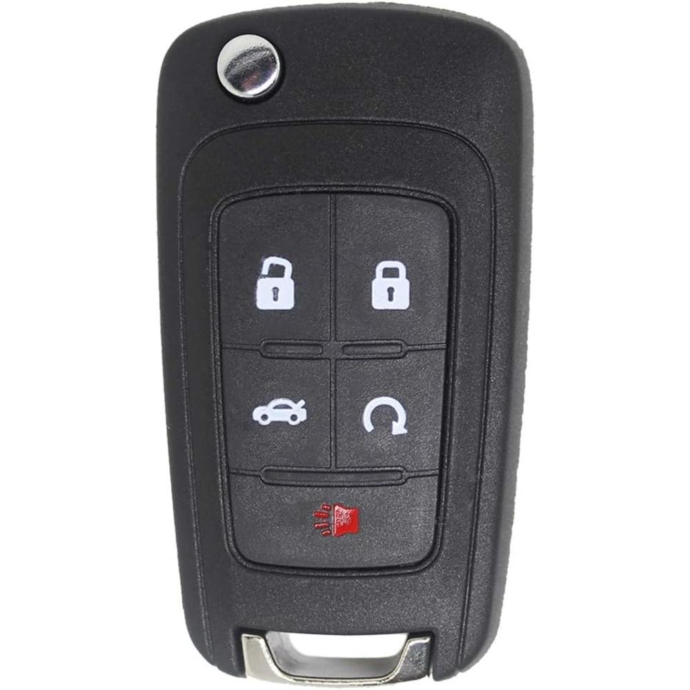 Keyless2Go Replacement for New Keyless Remote 5 Button Flip Car Key Fob Select Impala Malibu Cruze Equinox and Other Vehicles That Use FCC