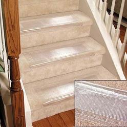 Generic Clear Stair Treads Carpet Protectors Set of 2