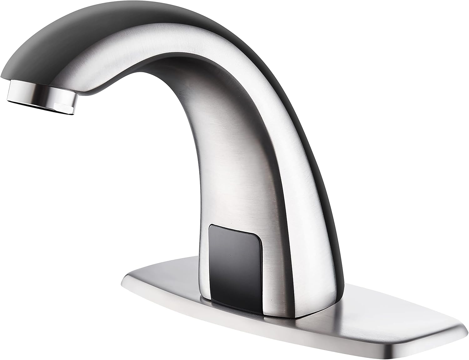 Luxice Home Luxice Automatic Touchless Bathroom Sink Faucet With Hole Cover Plate Dc Powered Sensor Hands Free Bathroom Tap With Control B