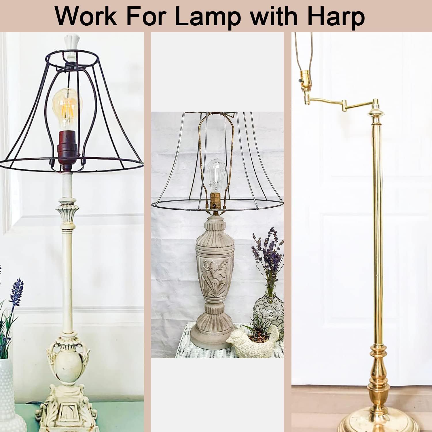 Yxth Black Lamp Shades For Table Lampshade Set Of 2 Floor Medium Size Fabric Shade Harp 6 3x9 8x7 8 I Yxth Black Lamp Shades For Table, Floor Lamp Shade Size