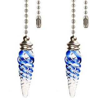 Akahttbn Ceiling Fan Pull Chains Ornaments 12 Inches Glass Pendant With Bead Chain Connectors Decorative Extension For Ligh Akahttbn Ceiling Fan Pull Chains, Ceiling Fan Pull Chain Ornaments