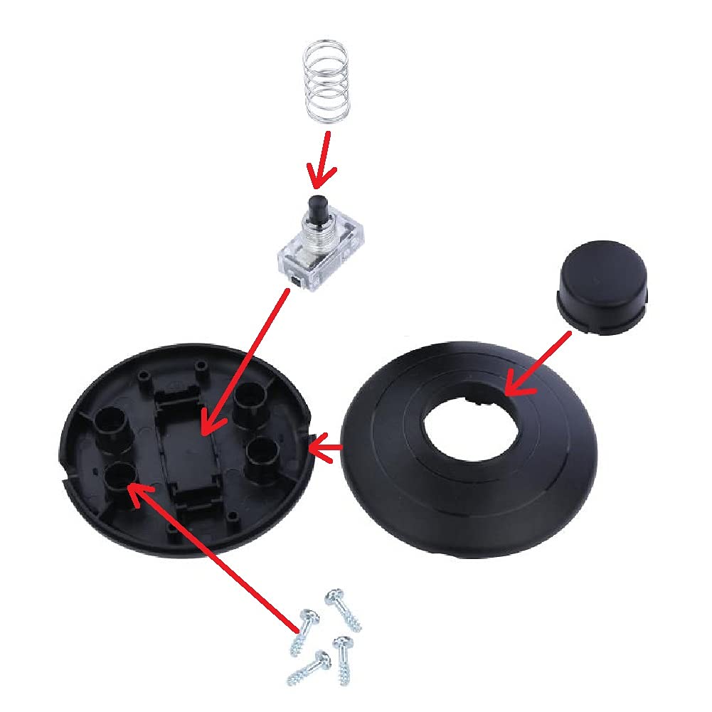 Generic Ul Listed Foot Switch Floor Inline Pedal Push Round Lamp Light Control Footswitch Ac 100 250v Step On Foot Switch Floor, How To Install Lamp Foot Switch