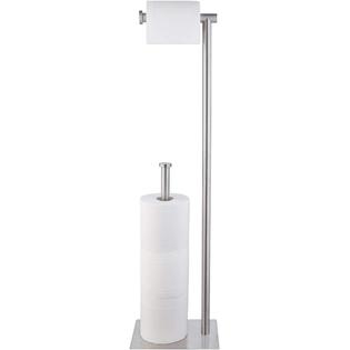 Kes Home Freestanding Toilet Paper, Free Standing Bathroom Toilet Paper Holder Stand With Reserve