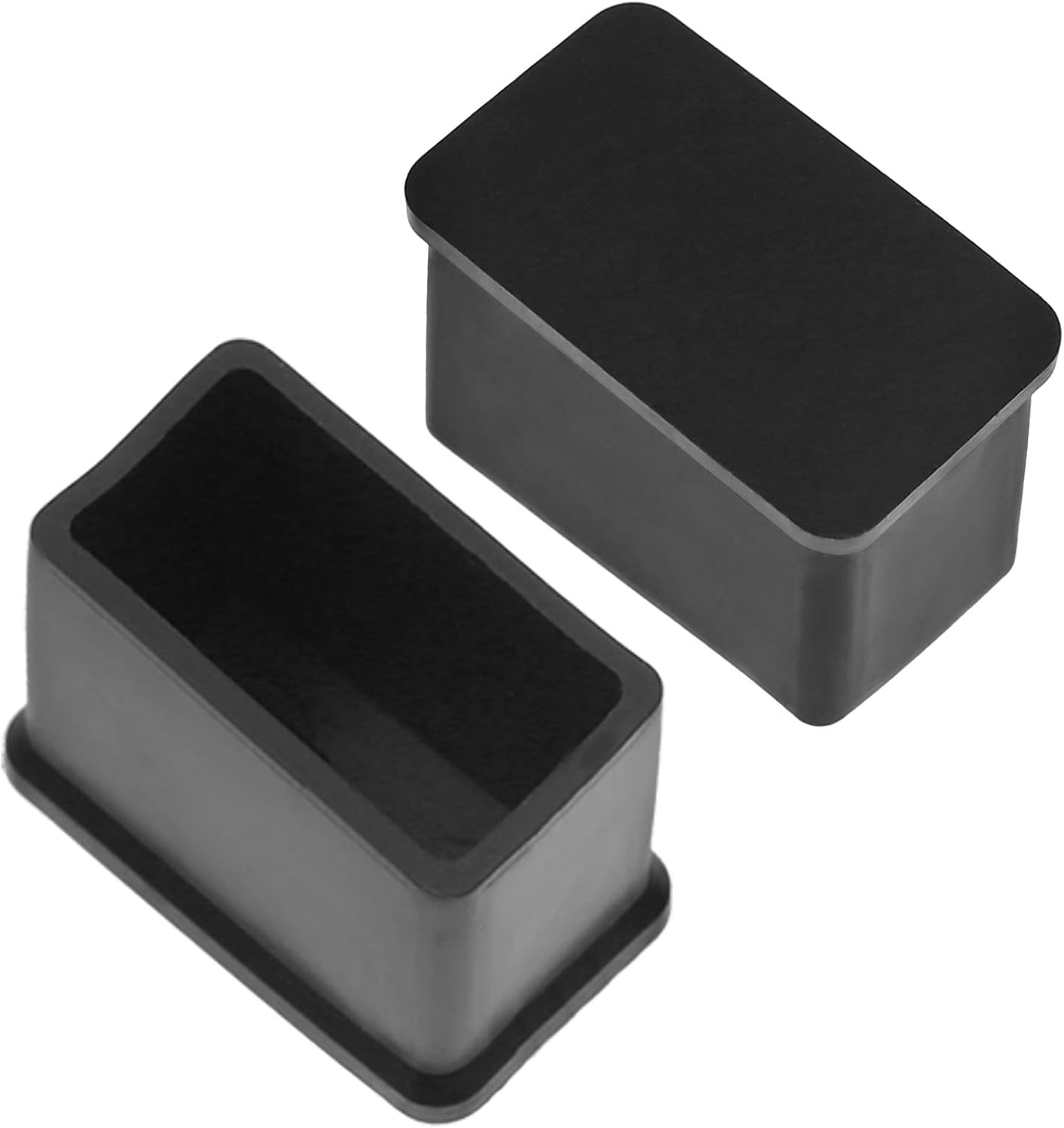 Bonsiy Jiawong201818001 20pcs Rectangle Rubber Furniture Leg Caps 1 18 X 0 59 Black Vinyl Flexible Chair Floor Protectors For Patio Ind Bonsiy Jiawong201818001 20pcs, Rectangular Outdoor Chair Leg Caps