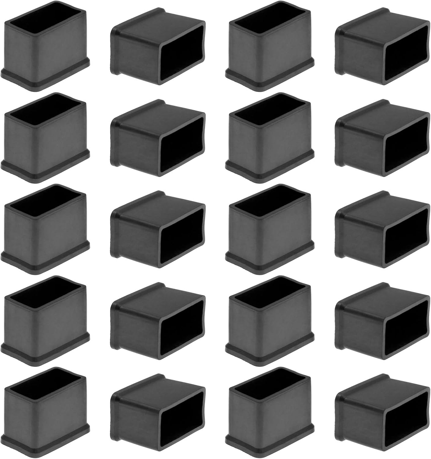 Bonsiy Jiawong201818001 20pcs Rectangle Rubber Furniture Leg Caps 1 18 X 0 59 Black Vinyl Flexible Chair Floor Protectors For Patio Ind Bonsiy Jiawong201818001 20pcs, Rectangular Outdoor Chair Leg Caps