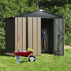 arrow sheds 6x5 woodlake storage shed w/ floor kit wl65