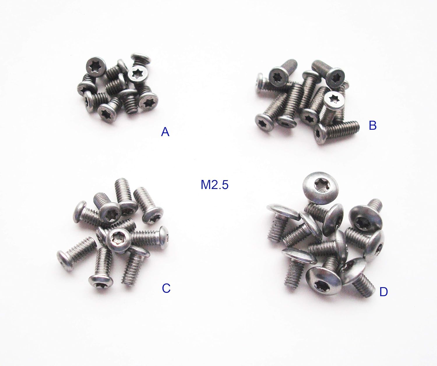 deflectair Pocket blade handle screws,folding knives hilt fasteners,shaft pivot pin rivets, pack of 40 pieces M2.5 (M2.5)