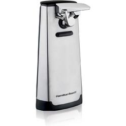 Hamilton Beach Brands Inc. Electric Automatic Can Opener with Easy-Clean Detachable Cutting Lever, Cord Storage, Knife Sharpener, Brushed Stainless Steel