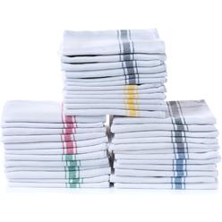 Simpli-Magic 79165 Kitchen Towels Pack of 18 Towels, 15" x 26", Herringbone Multi-Color