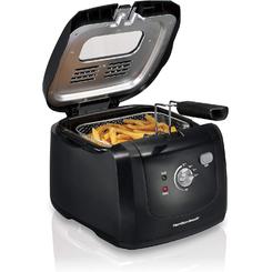 Hamilton Beach Brands Inc. Electric Deep Fryer, Cool Touch Sides Easy to Clean Nonstick Basket, 8 Cups / 2 Liters Oil Capacity, Black