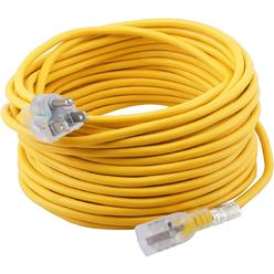 EPICORD 12/3 Extension Cord Outdoor Extension Cord (100 ft) Yellow Heavy Duty Extension Cord