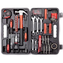 Cartman 148-Piece Tool Set - General Household Hand Tool Kit with Plastic Toolbox Storage Case, Socket