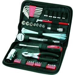 Apollo Precision Tools APOLLO TOOLS 56 Piece Compact Metric Auto Tool Set in Zippered Case, Small Mechanic Tool Set for Car Emergency, Motorcycle Repa