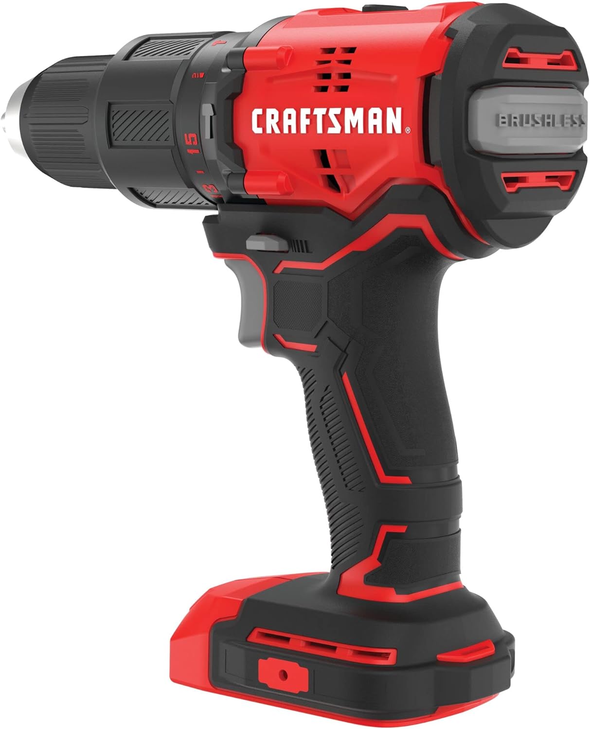 CRAFTSMAN 20V Cordless Hammer Drill, Brushless, Variable Speed, Tool Only (CMCD731B)