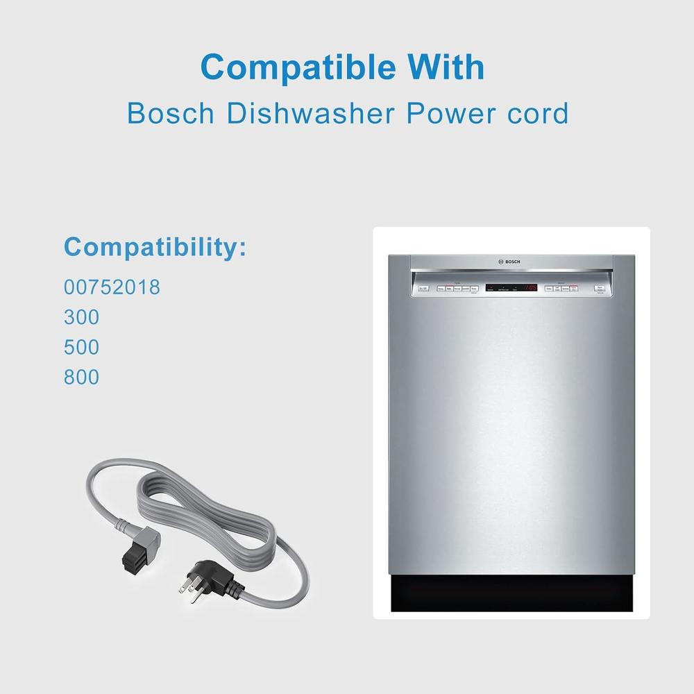FGIEU For BOSCH 00752018 Dishwasher Junction Box and Power Cord Assembly Equipment, and all Bosch 300/500/800 Series Dishwashers