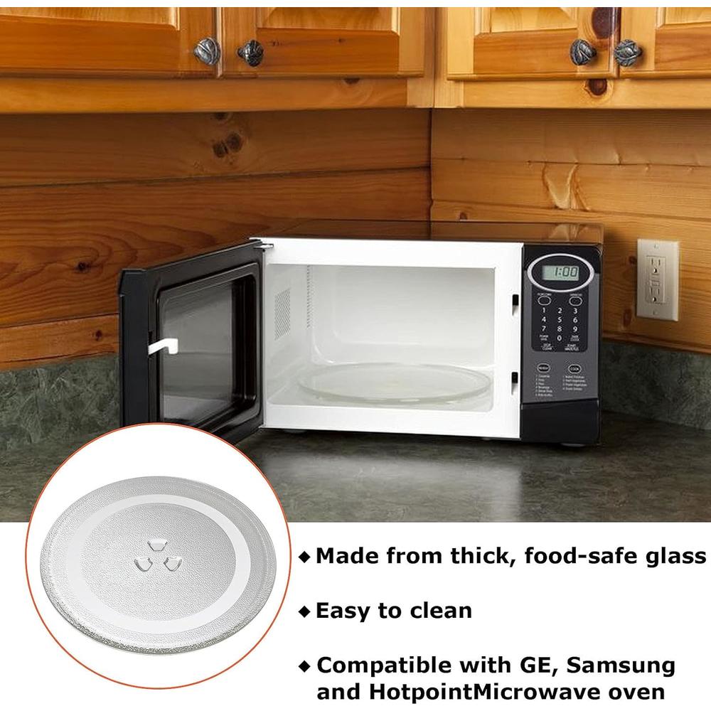 LISHINE 9.6"/24.5cm Microwave Glass Plate Turntable Replacement, Small , Microwave Glass Tray Compatible with Kenmore, Panasonic,