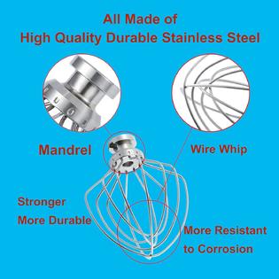 Generic WR-20 K45WW Stainless Steel 6-Wire Whip Attachment for KitchenAid  4.5 and 5-Quart Tilt-Head Stand Mixer,Egg Cream Stirrer,Flour Cake