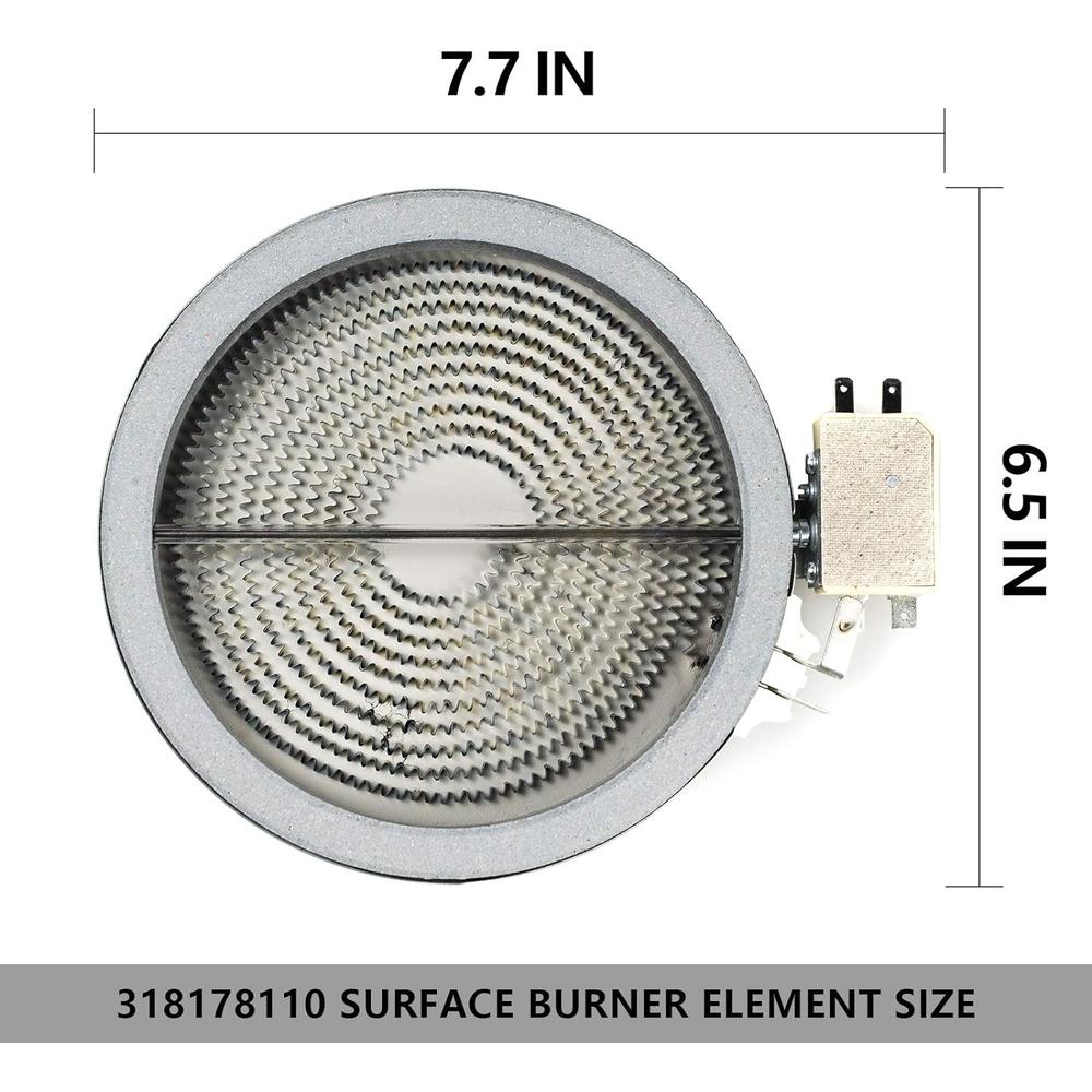 Improvedhand 318178110 Surface Burner Element for Frigi-daire 6" Range Cooktop Radiant Heating Element 1200W Repalces Part # 316010205,