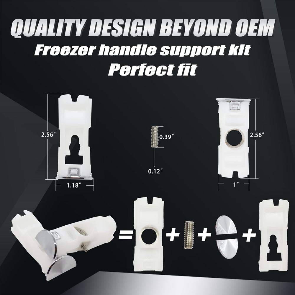 Luclyyasys Upgraded Version DA61-07540A Freezer Handle Support Kit Replacement PS4145181 AP5578979 3160453 DA67-02787A 6009-001526 Compati