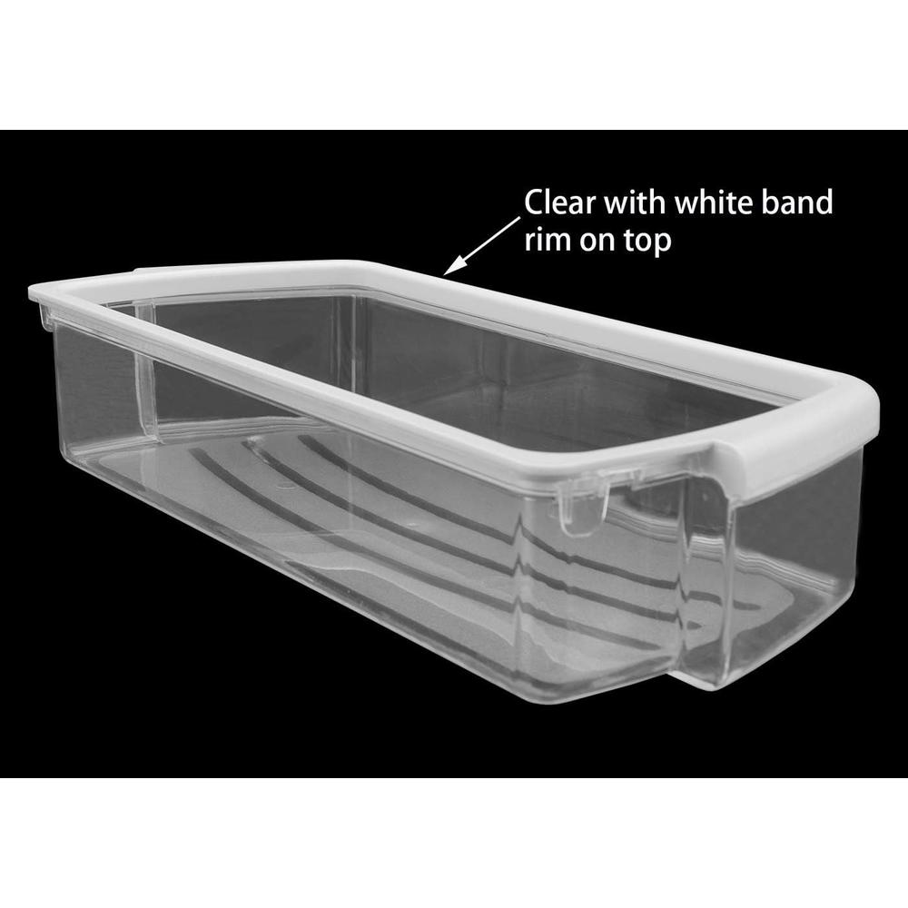 Ecumfy W10321304 Refrigerator Door Shelf Bin with White Band on Top Compatible with Whirlpool Refrigerator Replaces WPW10321304 AP6019