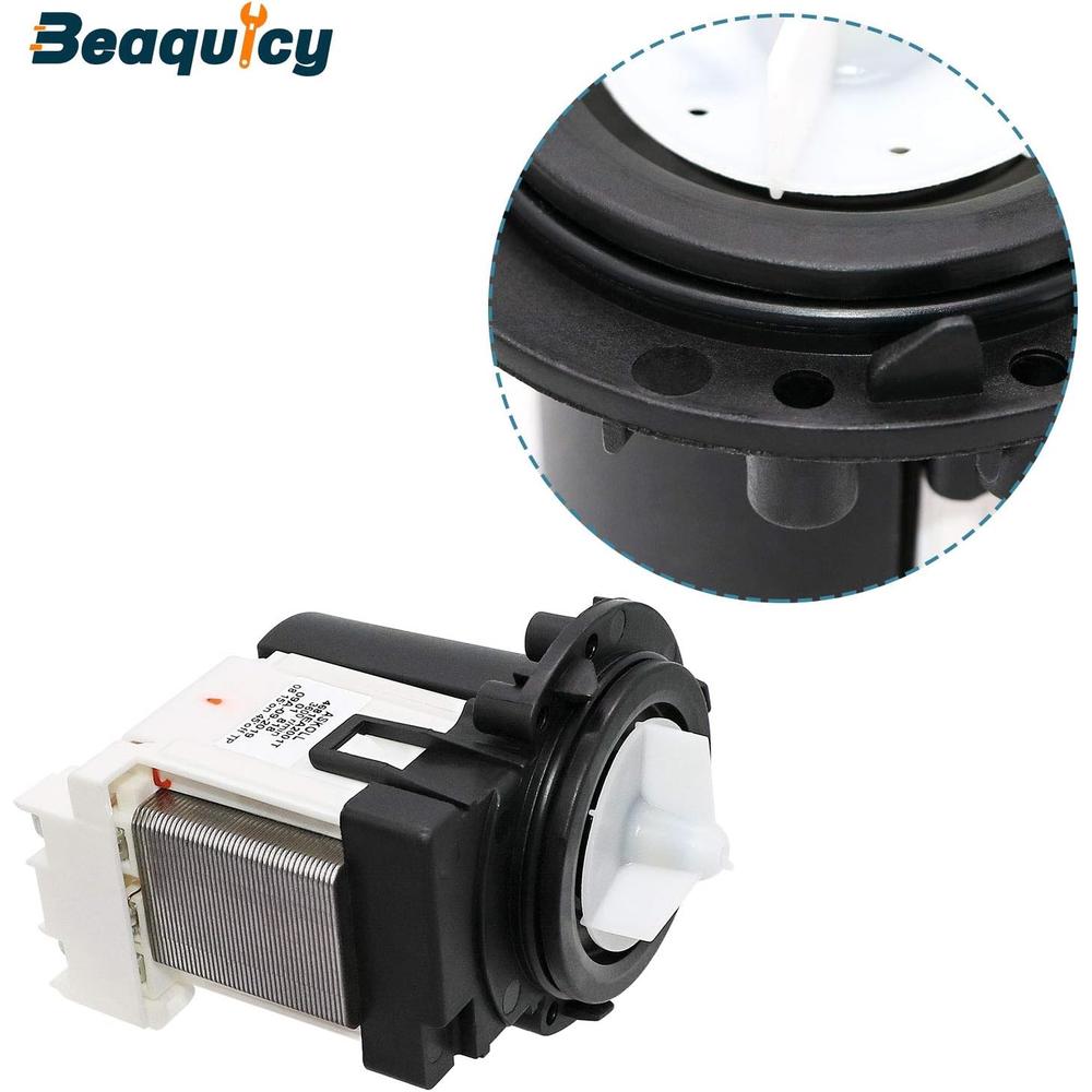 Beaquicy 4681EA2001T Washer Drain Pump Motor  - Replacement part for Ken-more and L-G Washing Machine (OEM 4681EA2001T Original Version)