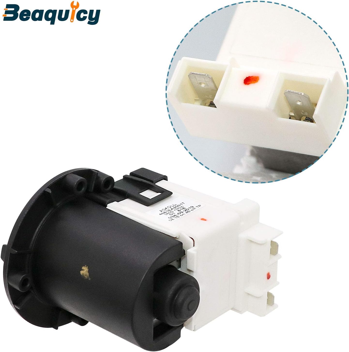 Beaquicy 4681EA2001T Washer Drain Pump Motor  - Replacement part for Ken-more and L-G Washing Machine (OEM 4681EA2001T Original Version)