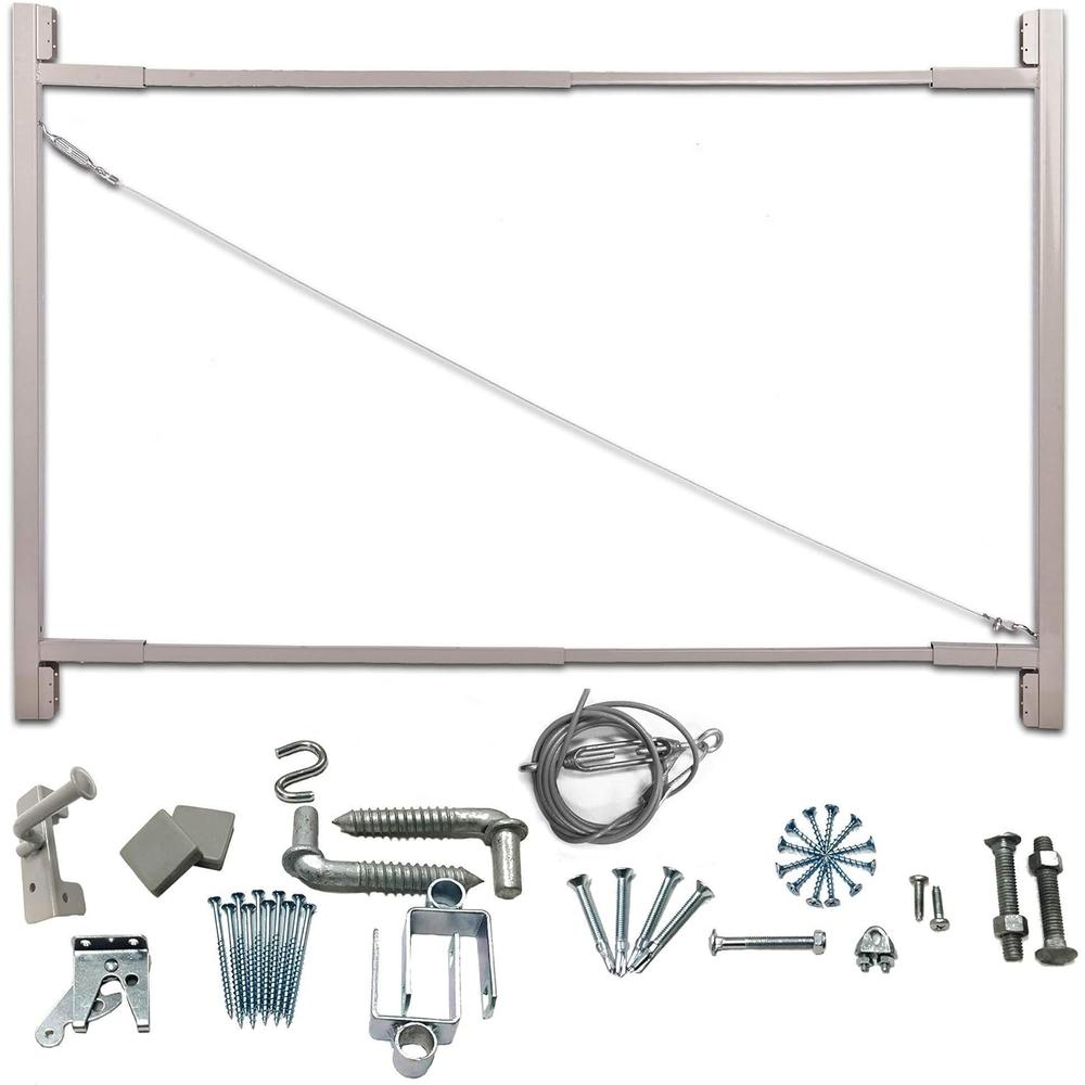 Adjust-A-Gate &#226;&#132;&#162; Steel Frame Gate Building Kit (36"-72" wide openings up to 6' high fence)