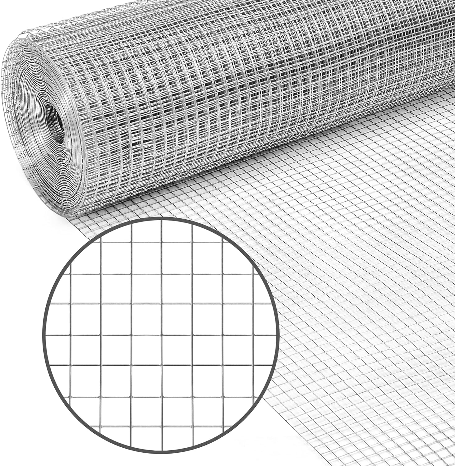Best Choice Products 3x50ft Hardware Cloth, 1/2in 19-Gauge Galvanized Wire Fence, Double-Zinc Mesh Netting Roll, Welded Cage for Chicken Poultry Coo