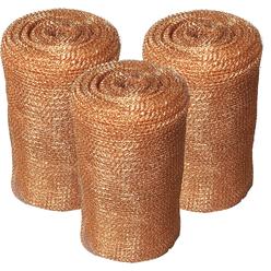 AWarehousefull AWF PRO - 4" x 20' Copper Mesh for Blocking Entry Points, Pack of 3. Perfect for Homes, Gardens and Decor. Rust Resistant,