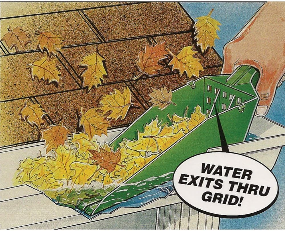 OTOD Solutions The Wedge Gutter Cleaning Scoop - Water Exits Thru The Grid So You Only Pick Up Debris and Leaves