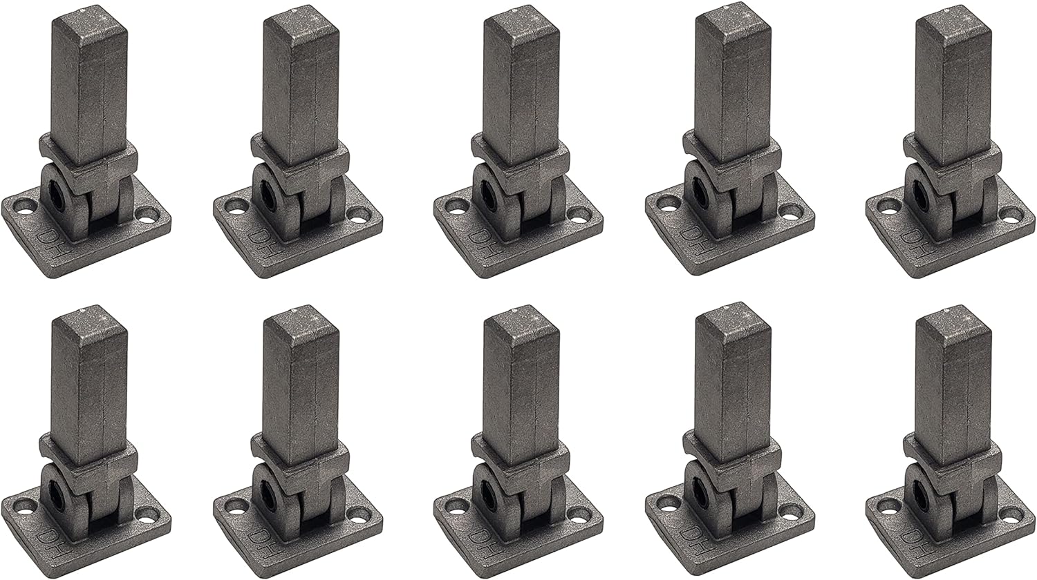 Decorex Hardware Baluster Swivel Connectors with Set of Screws for Use with 1/2" Hollow Square Iron Balusters - 10 Pack - DHSBC