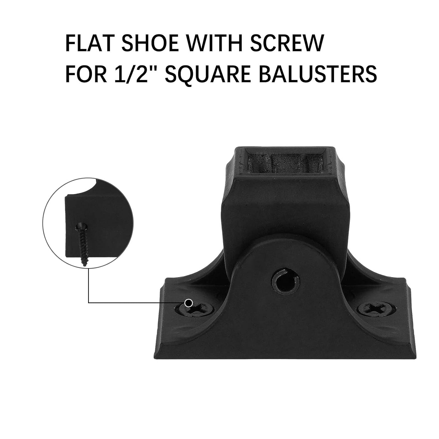 Generic Sidasu Iron Baluster Swivel Shoes Baluster Shoes with Screw Iron Baluster Shoes Angle for 1/2" Square Iron Balusters 10 Pa