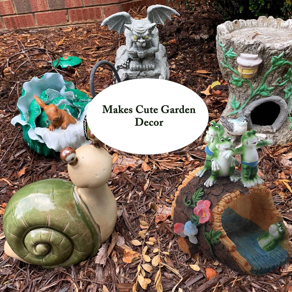 Ajure Garden Decor for Gutter Downspout Extensions,3"x4" Outdoor Sculpture Statues,Frogs Outdoor Decor,Garden Gutter Guard