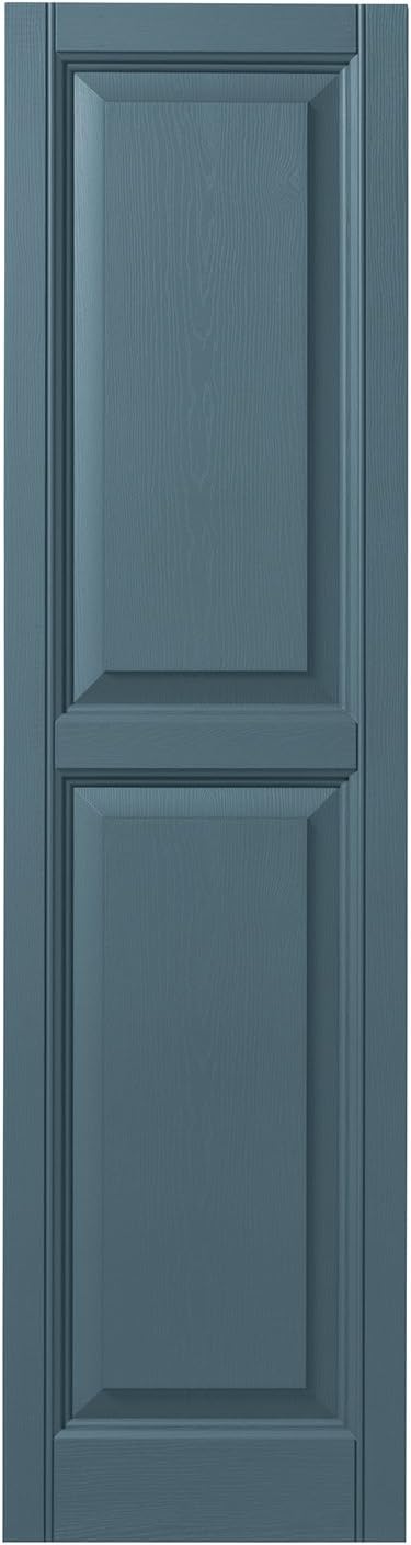 PlyGem Shutters and Accents Ply Gem Shutters and Accents VINRP1563 33 Raised Panel Shutter, 15", Black