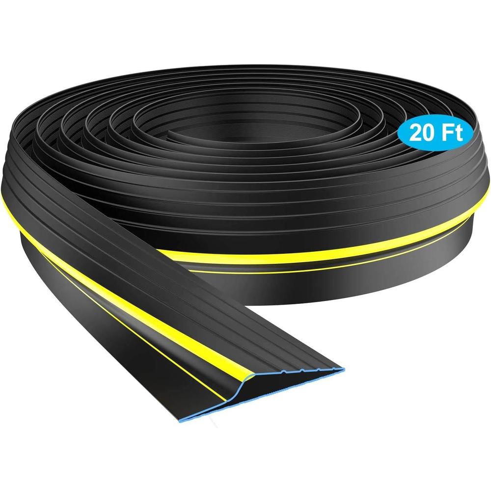 West Bay Universal Garage Door Threshold Seal,  DIY Weather Stripping Bottom Rubber 20 Feet Length Totally(sealant not Included) Father'