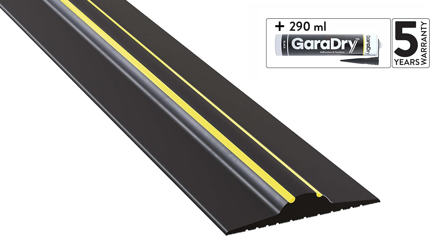 Garadry &#194;&#190;&#226;&#128;&#157; High Garage Door Threshold Seal Kit 10'3" Length | Flexible PVC | Compl