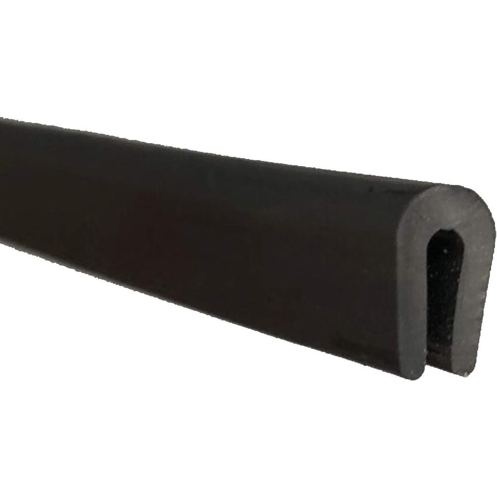 Seal Rubber Rubber U Channel Edge Trim Small, Fits 1/16 inch Edge (1.6mm), Length 10 Feet (3.05 Meter)